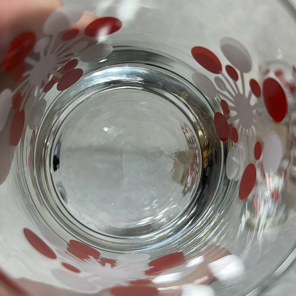 Set of 4 Crate&Barrel Atomic snowflake double old fashion glasses